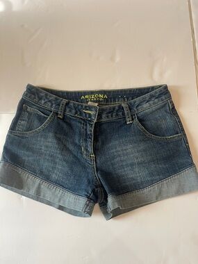 Arizona Jean Company Blue Rolled-Hem Denim Shorts